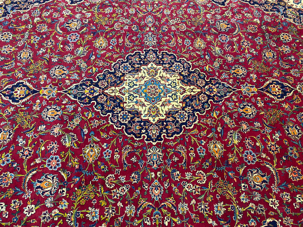 9.8 x 13.6 Persian Classic Kashan Rug #F-6825