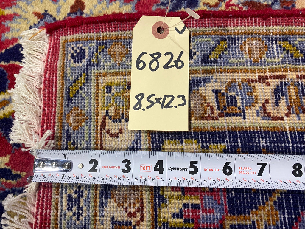 8.5 x 12.3 Classic Persian Kashan Traditional Rug #F-6826