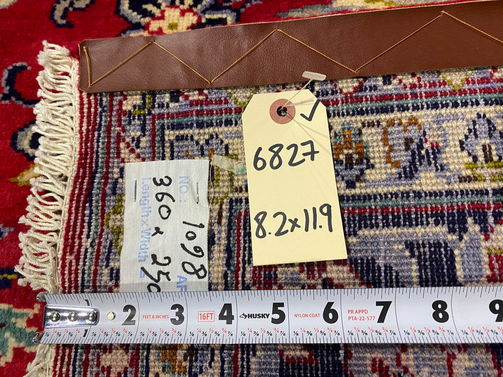 8.2 x 11.9 Semi-Antique Persian Esfahan Wool Rug #F-6827