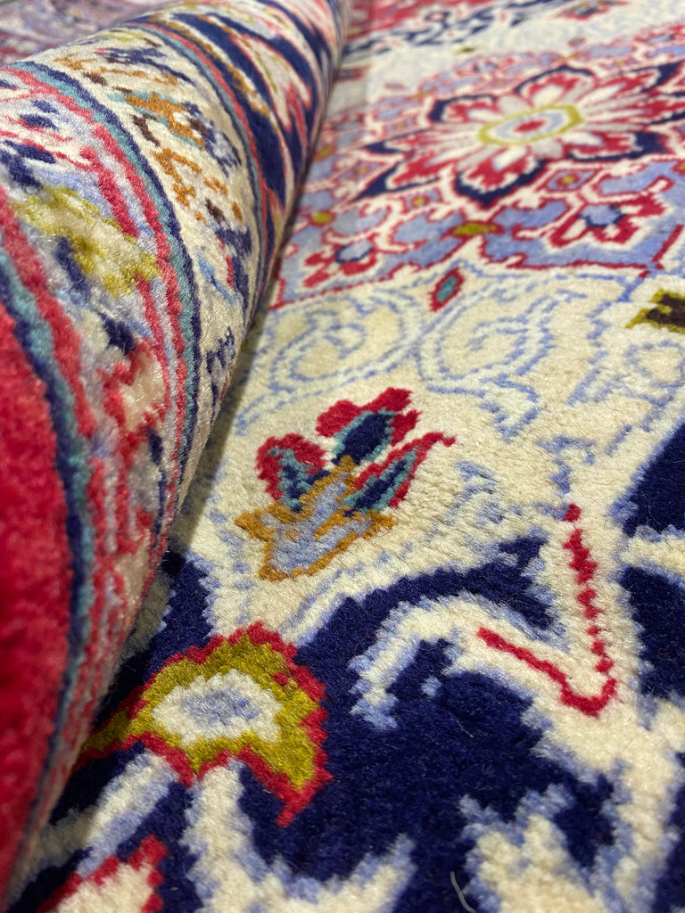 8.2 x 11.9 Semi-Antique Persian Esfahan Wool Rug #F-6827