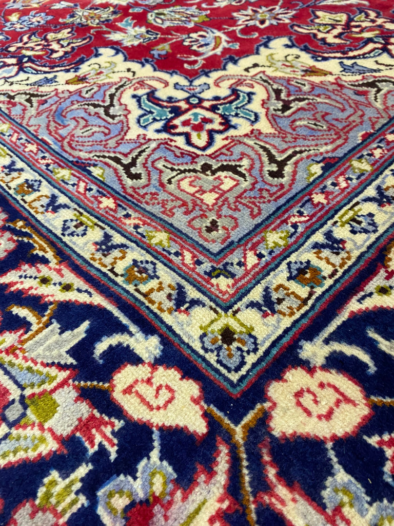 8.2 x 11.9 Semi-Antique Persian Esfahan Wool Rug #F-6827