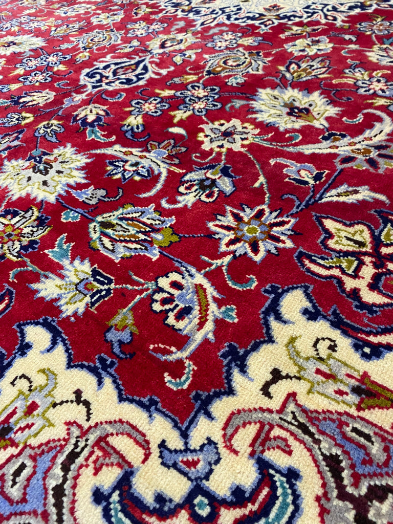 8.2 x 11.9 Semi-Antique Persian Esfahan Wool Rug #F-6827