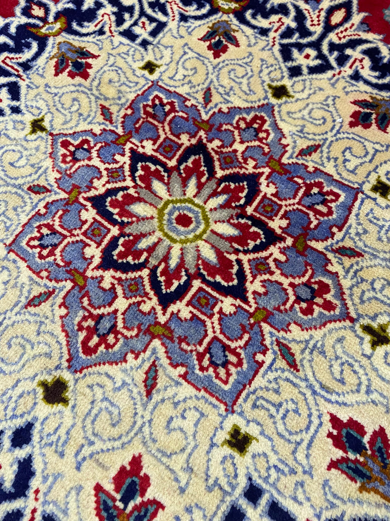 8.2 x 11.9 Semi-Antique Persian Esfahan Wool Rug #F-6827