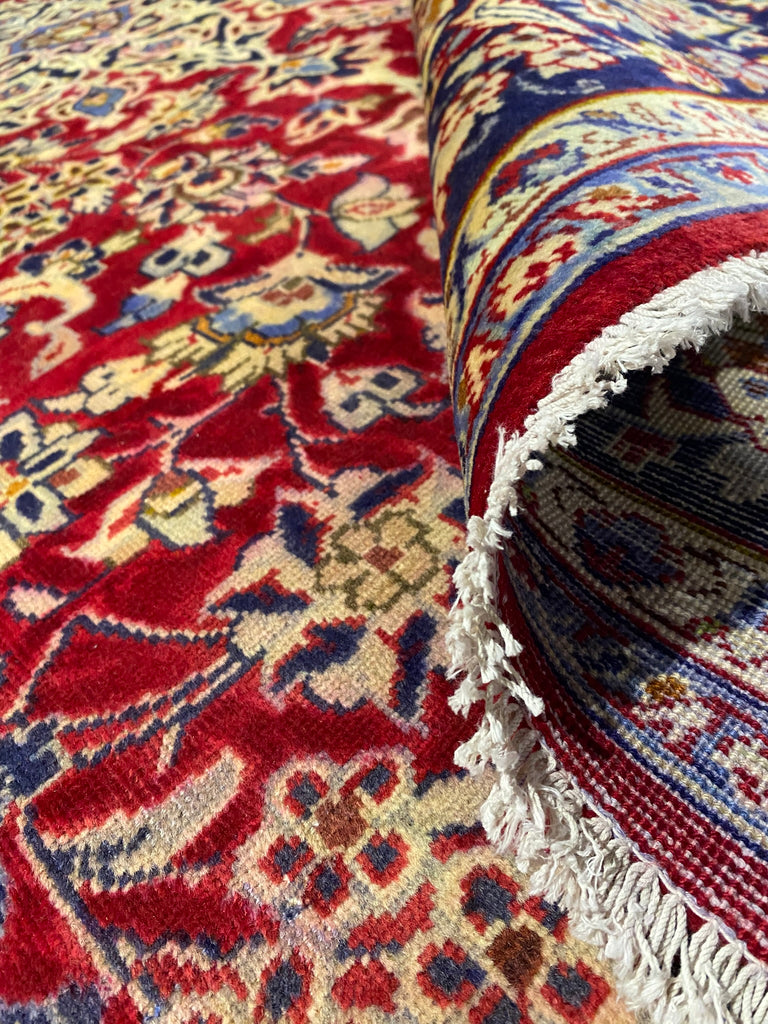8.2 x 12.8 Genuine Persian Handmade Esfahan Wool Rug #F-6828
