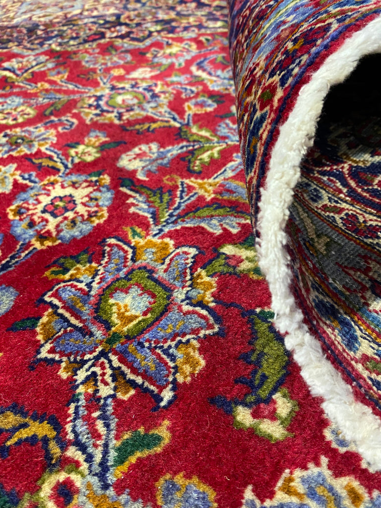 9.8 x 13.2 Authentic Persian Kashan Rug Traditional Carpet Iran #F-6830