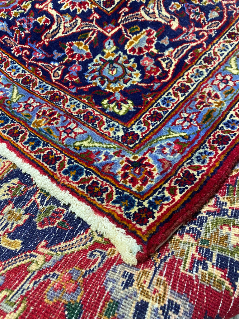 9.8 x 13.2 Authentic Persian Kashan Rug Traditional Carpet Iran #F-6830