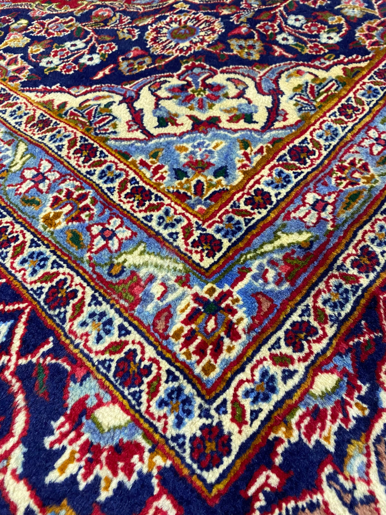 9.8 x 13.2 Authentic Persian Kashan Rug Traditional Carpet Iran #F-6830