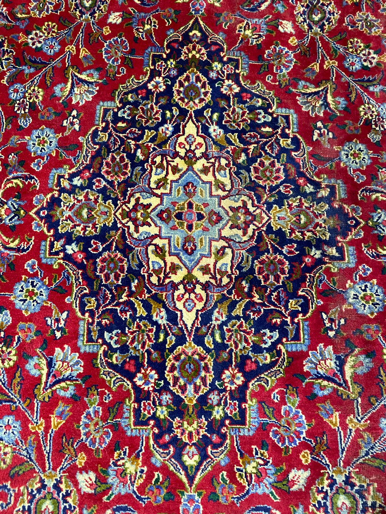 9.8 x 13.2 Authentic Persian Kashan Rug Traditional Carpet Iran #F-6830