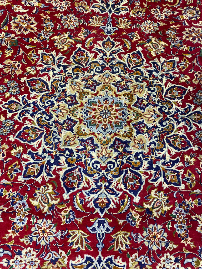 9.8 x 14 Genuine Persian Rug Esfahan Najafabad Wool Carpet #F-6831