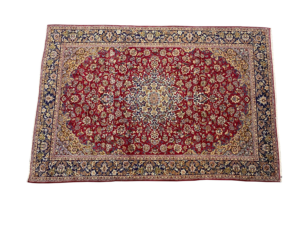 9.8 x 14 Genuine Persian Rug Esfahan Najafabad Wool Carpet #F-6831