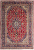 Load image into Gallery viewer, 9.8 x 14.6 Genuine Persian Kashan Rug Traditional Red Blue #F-6832