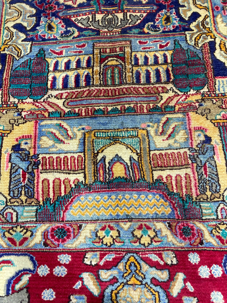 9.6 x 11.2 Genuine Persian Kashmar Rug Squarish Size #PIX-1133