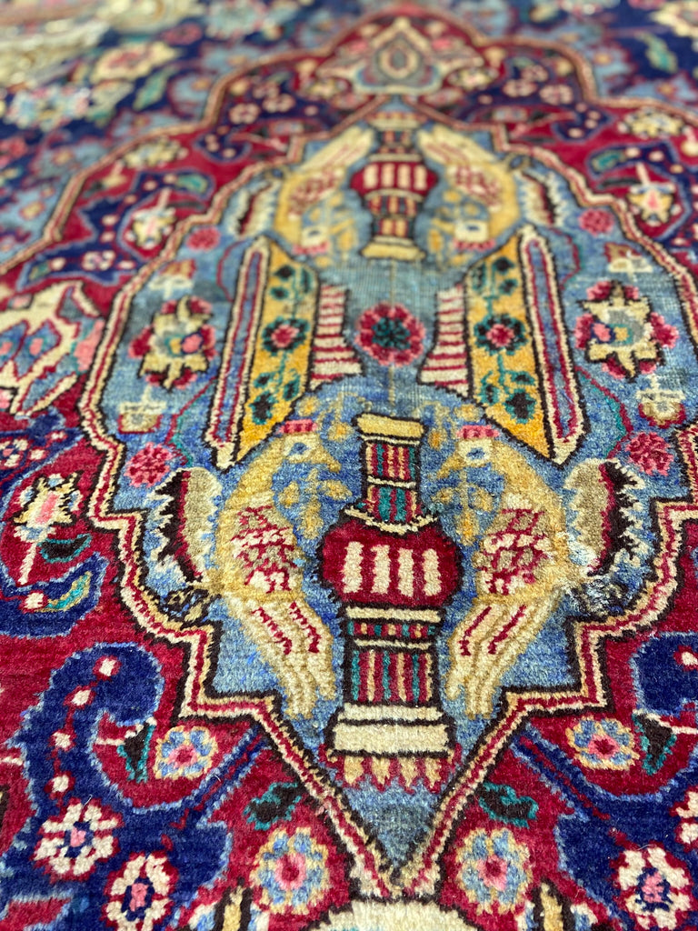 9.6 x 11.2 Genuine Persian Kashmar Rug Squarish Size #PIX-1133