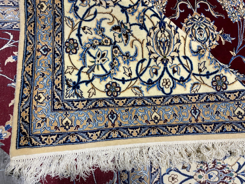 8.9 x 12.8 Super Fine Authentic Persian Nain Rug #B-80008