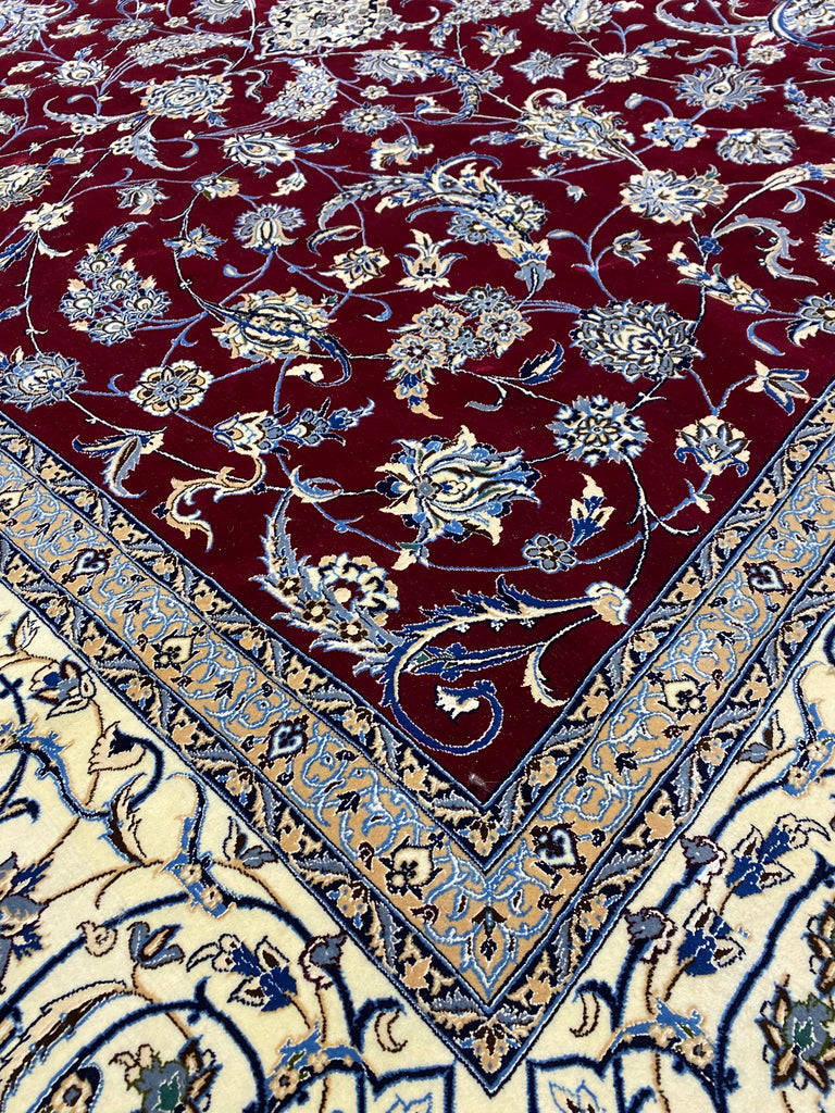 8.9 x 12.8 Super Fine Authentic Persian Nain Rug #B-80008