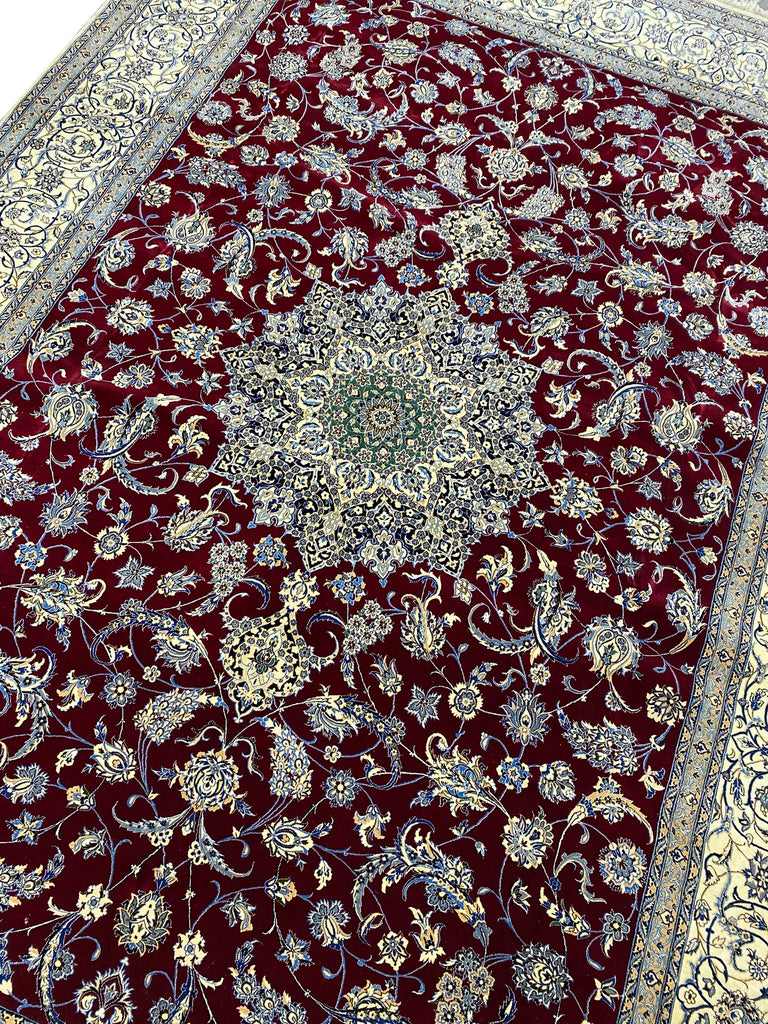 8.9 x 12.8 Super Fine Authentic Persian Nain Rug #B-80008