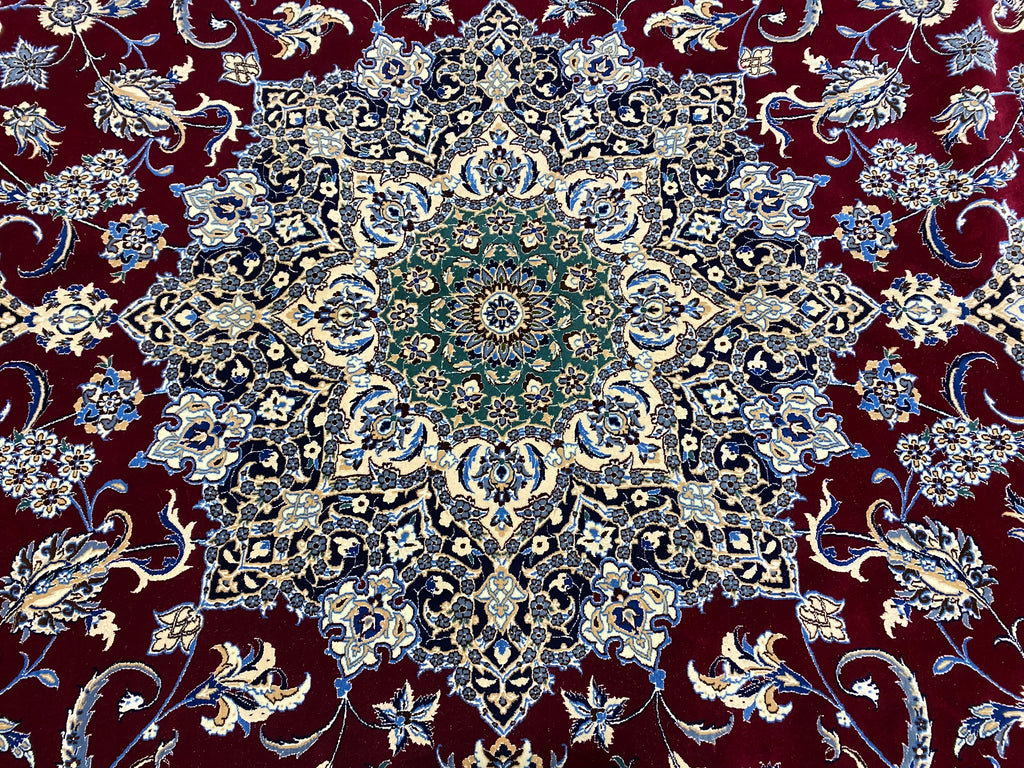 8.9 x 12.8 Super Fine Authentic Persian Nain Rug #B-80008