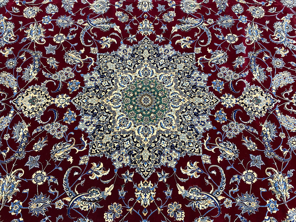 8.9 x 12.8 Super Fine Authentic Persian Nain Rug #B-80008