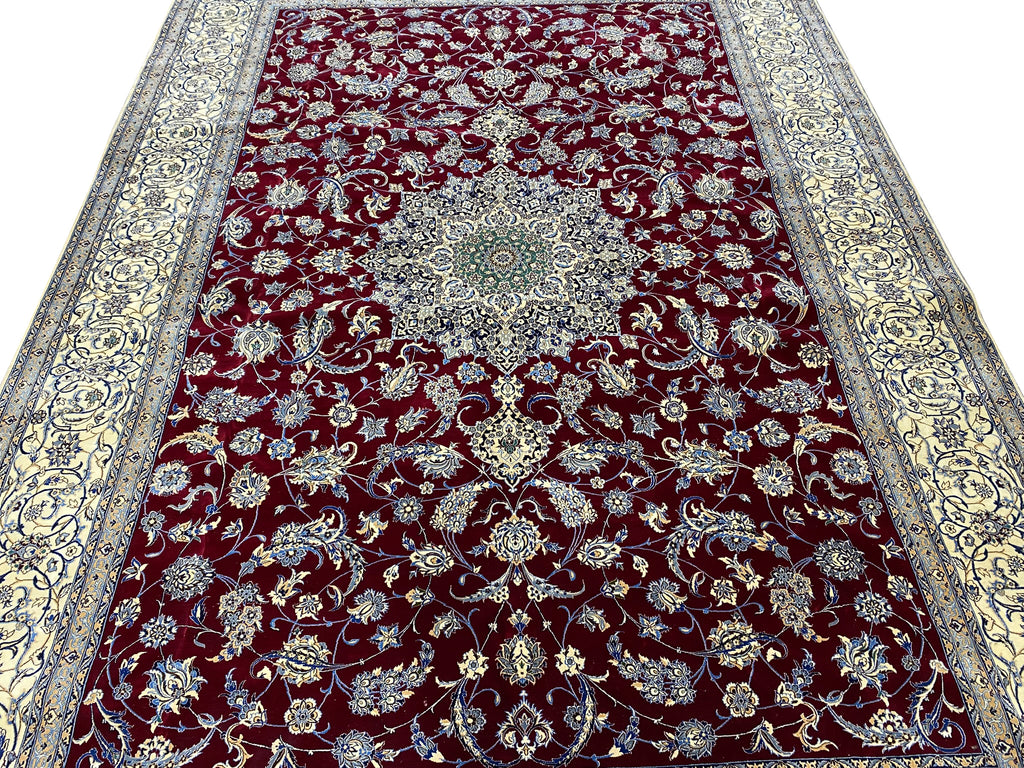 8.9 x 12.8 Super Fine Authentic Persian Nain Rug #B-80008