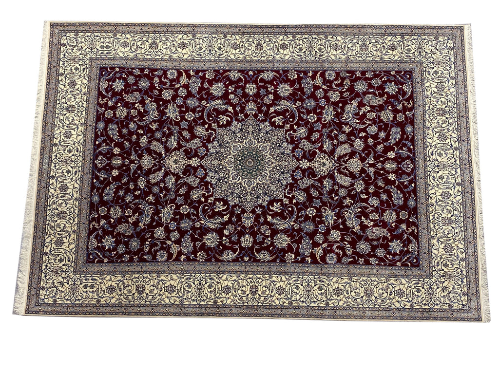 8.9 x 12.8 Super Fine Authentic Persian Nain Rug #B-80008