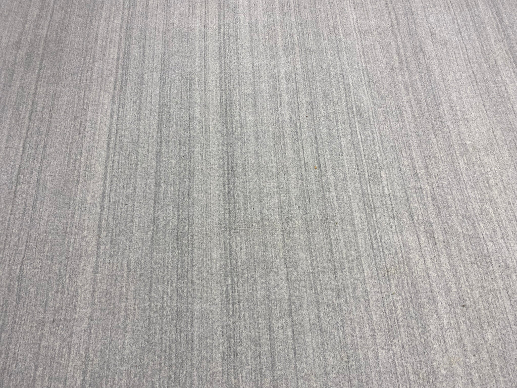 12.6 x 15.1 Plain Solid Color Handmade Wool Contemporary Rug  GRAY #F-6844