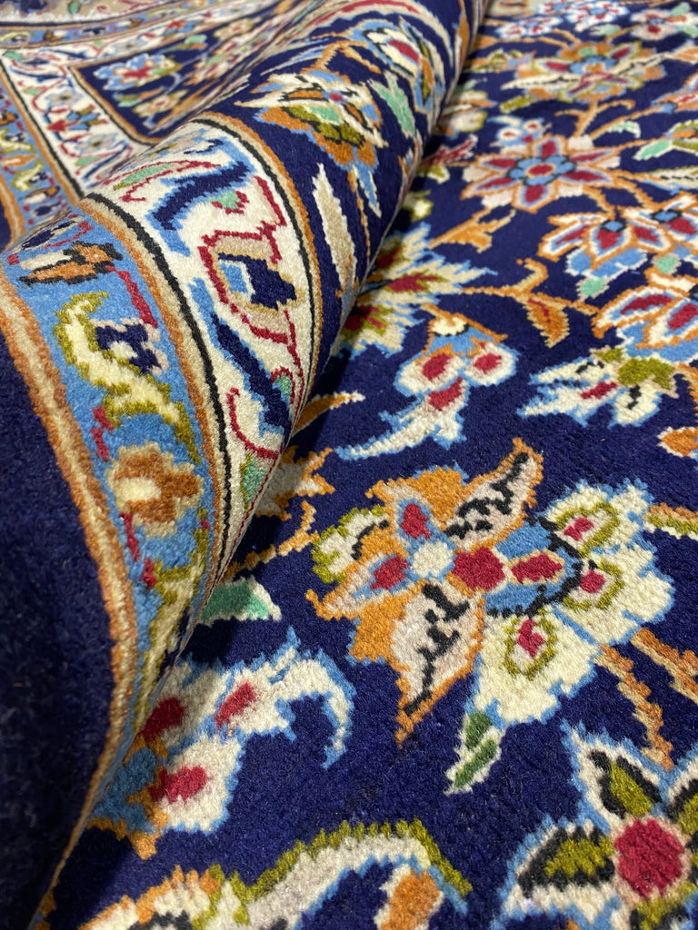 9.9 x 13.7 Persian Esfahan Najafabad Wool Rug  BLUE #F-6850