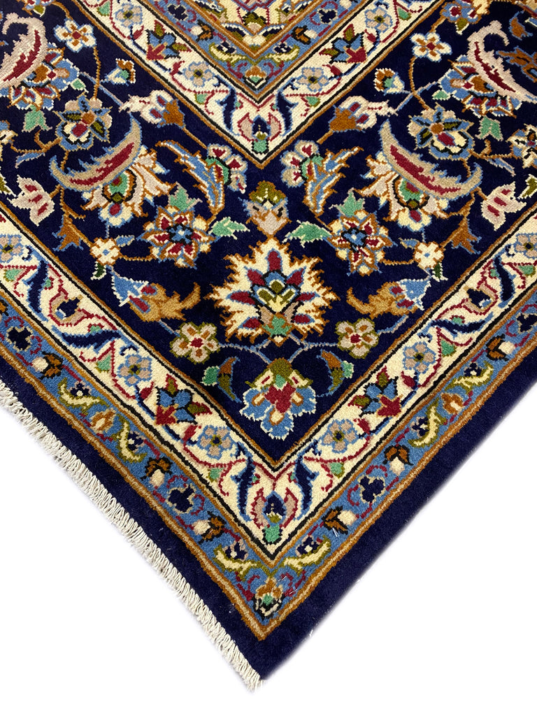 9.9 x 13.7 Persian Esfahan Najafabad Wool Rug  BLUE #F-6850