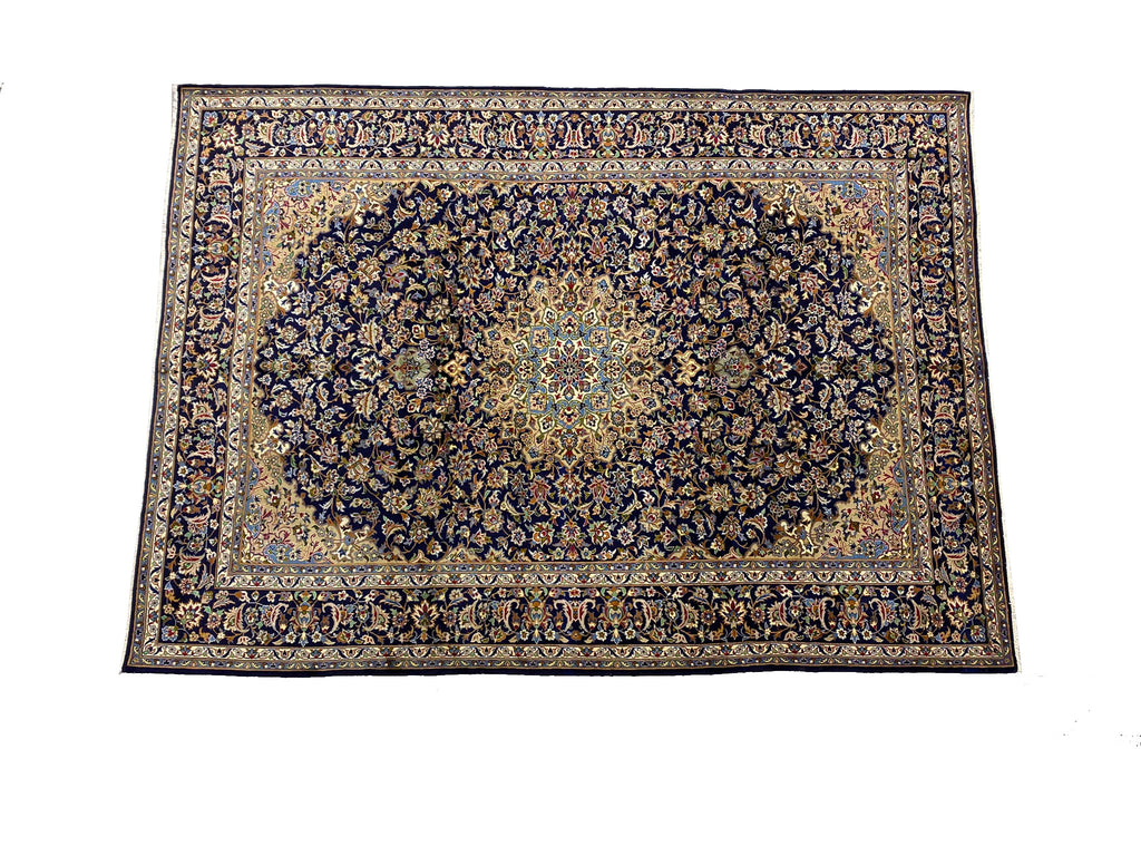 9.9 x 13.7 Persian Esfahan Najafabad Wool Rug  BLUE #F-6850