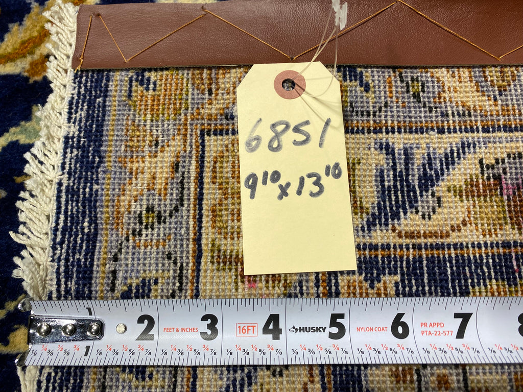 9.10 x 13.10 Persian Wool Esfahan Blue Rug SALE #F-6851