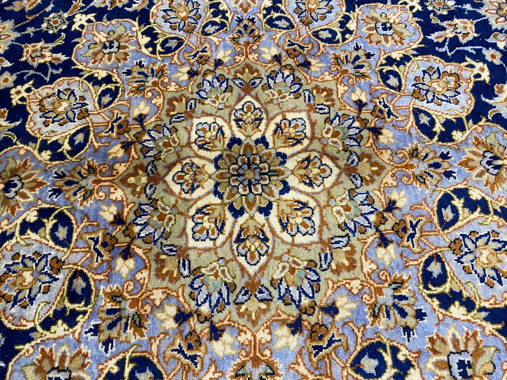 9.10 x 13.10 Persian Wool Esfahan Blue Rug SALE #F-6851