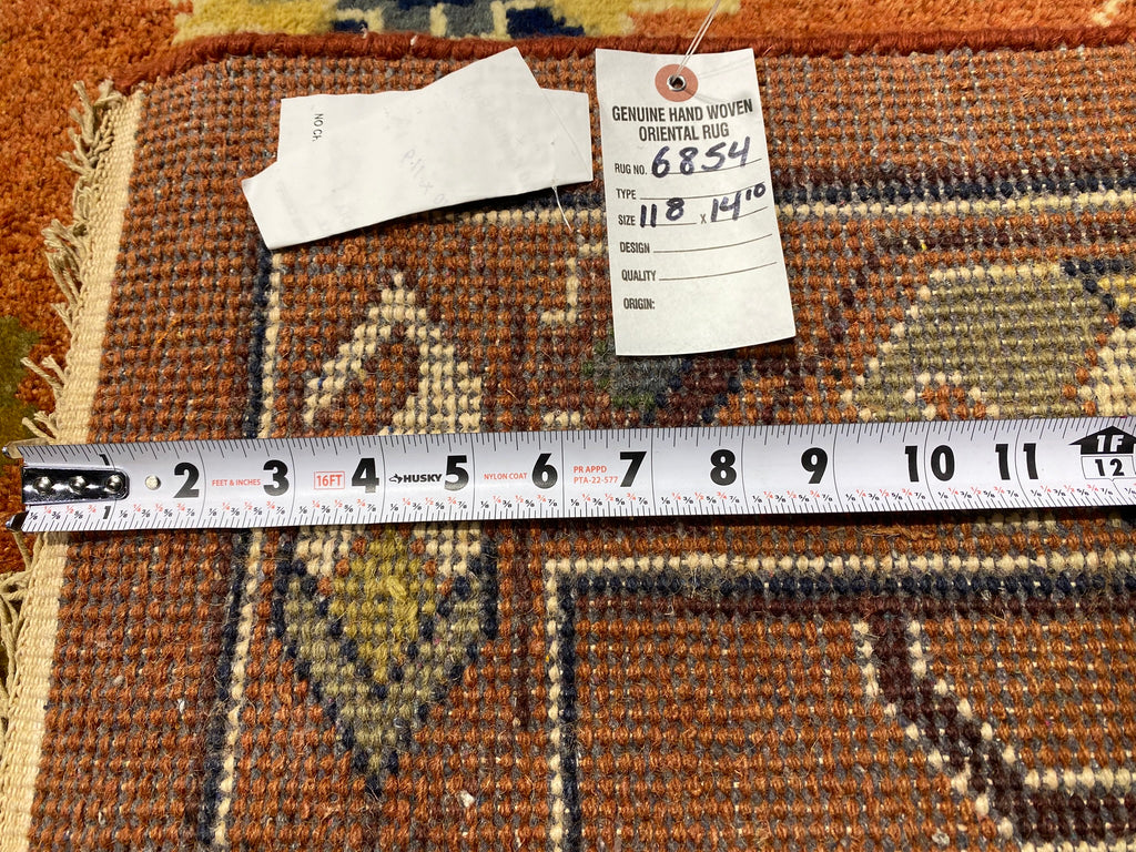 11.8 x 14.10 NEW Handmade Wool Ziglar Mahal Rug #F-6854