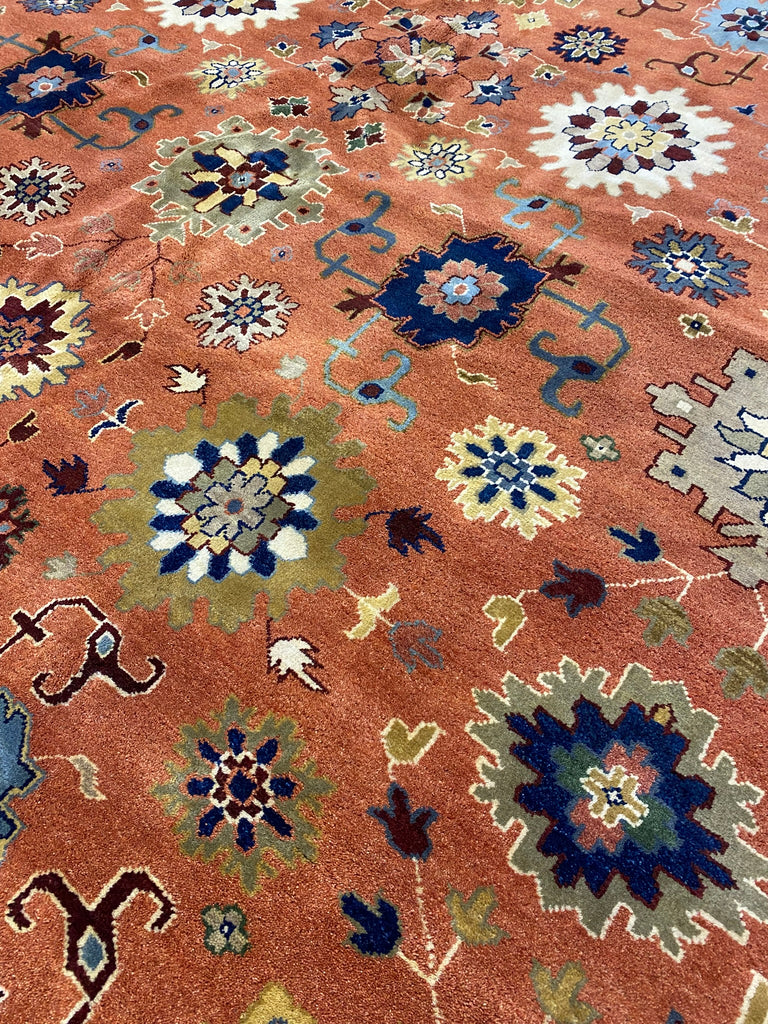 11.8 x 14.10 NEW Handmade Wool Ziglar Mahal Rug #F-6854