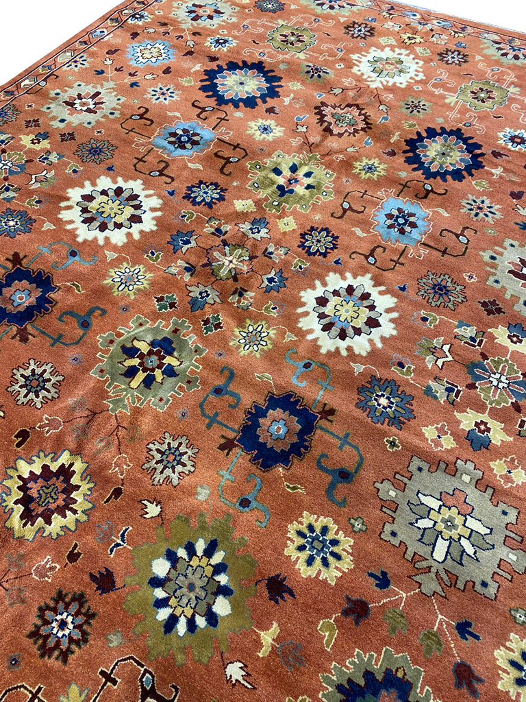 11.8 x 14.10 NEW Handmade Wool Ziglar Mahal Rug #F-6854