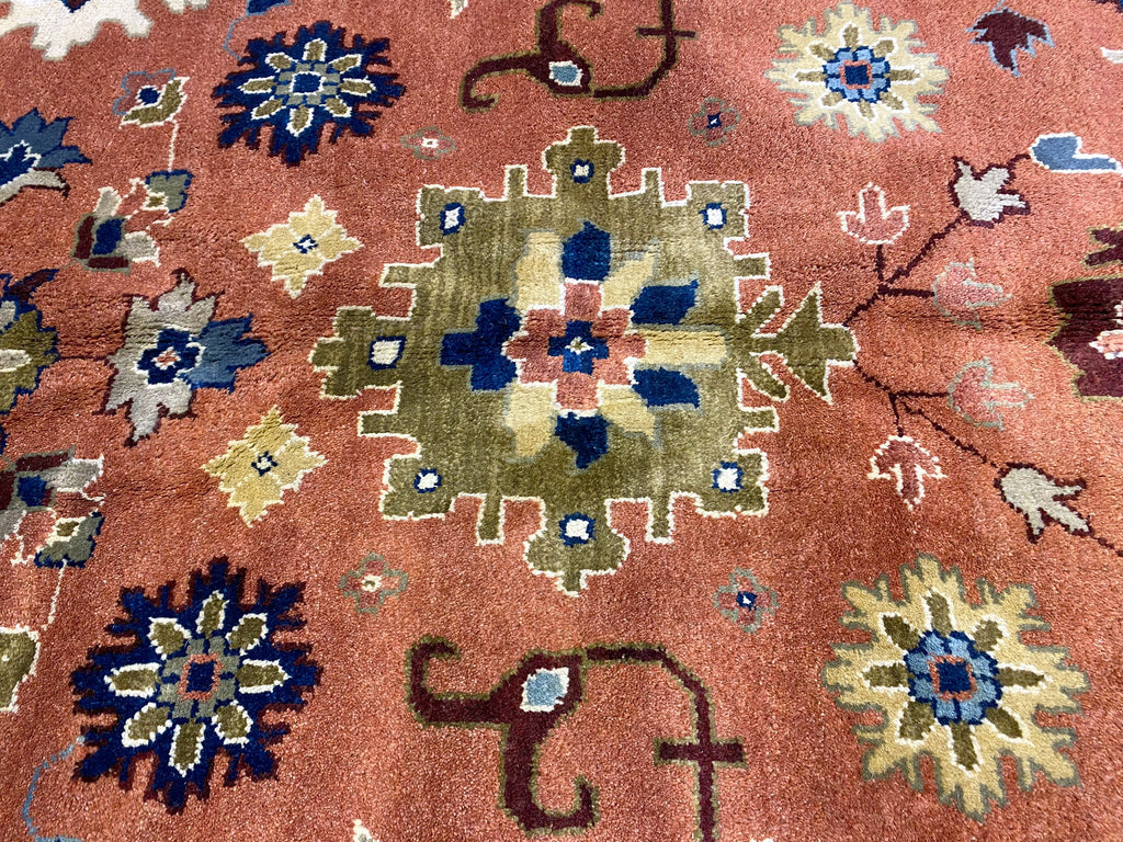 11.8 x 14.10 NEW Handmade Wool Ziglar Mahal Rug #F-6854