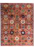 Load image into Gallery viewer, 11.8 x 14.10 NEW Handmade Wool Ziglar Mahal Rug #F-6854