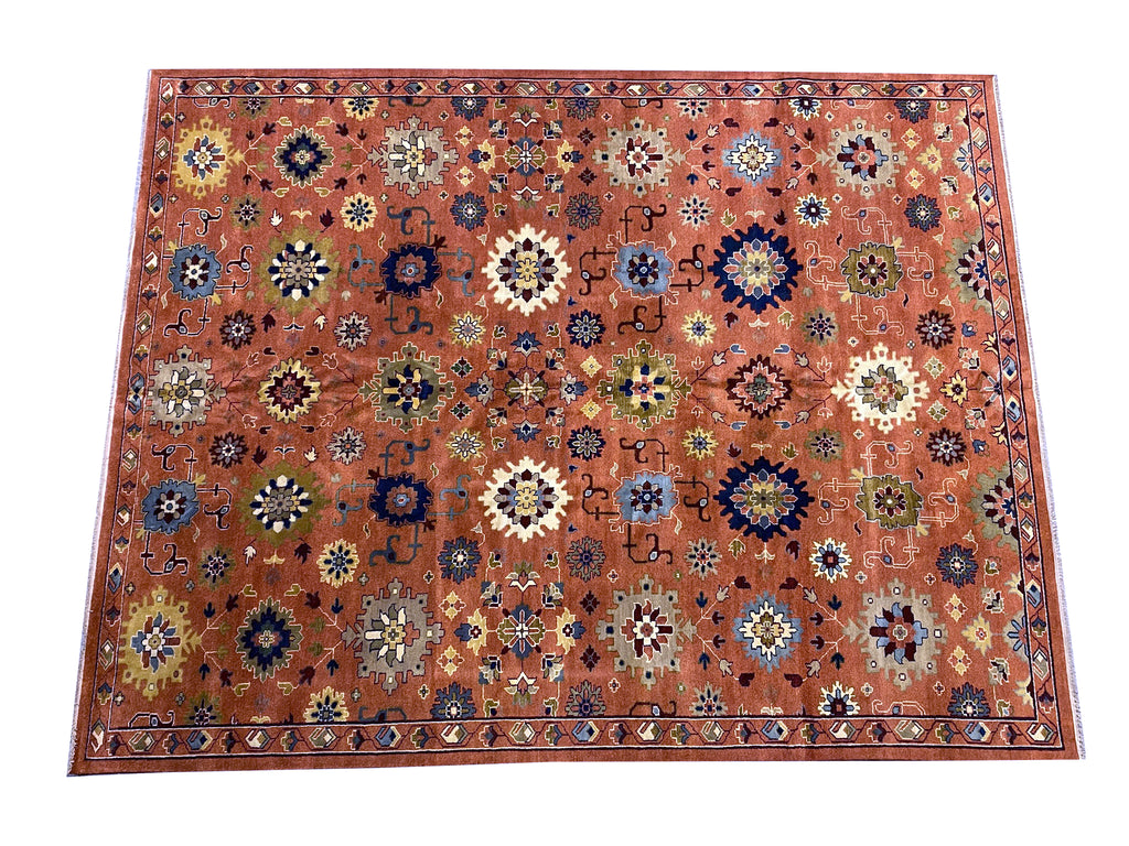 11.8 x 14.10 NEW Handmade Wool Ziglar Mahal Rug #F-6854