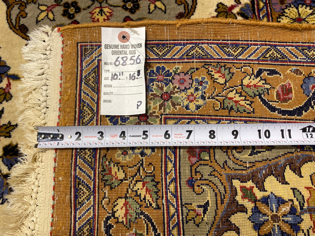 10.11 x 16.8 Fine Persis Qom Rug Quality Kork Wool Amazing Rug #F-6856