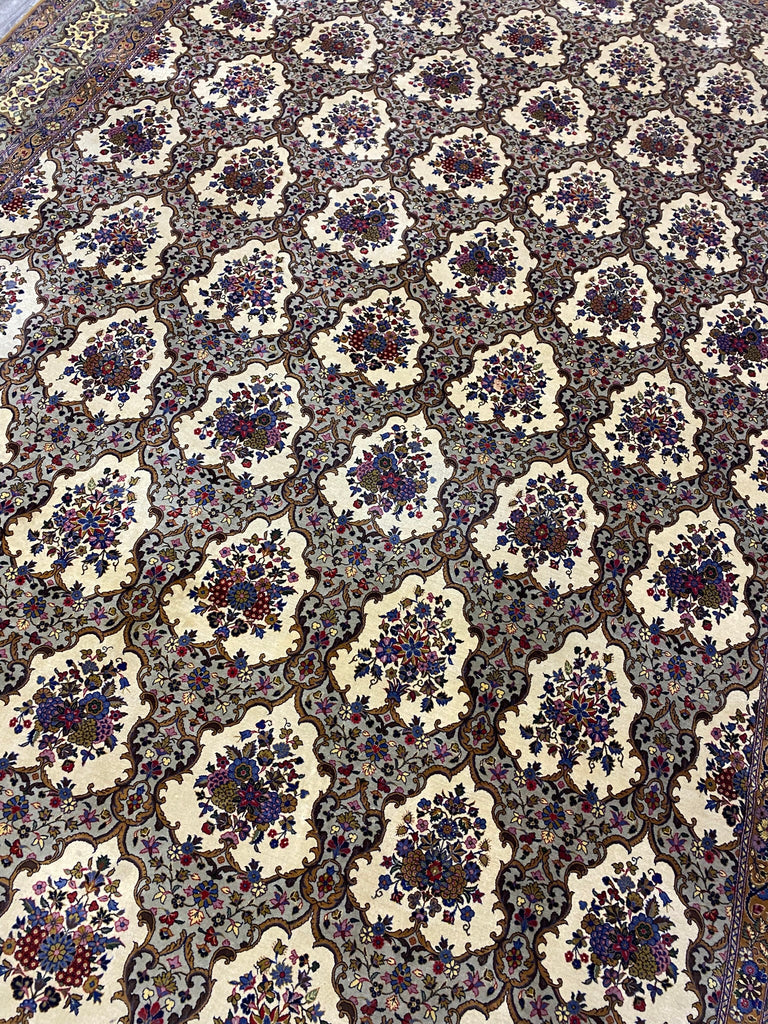 10.11 x 16.8 Fine Persis Qom Rug Quality Kork Wool Amazing Rug #F-6856