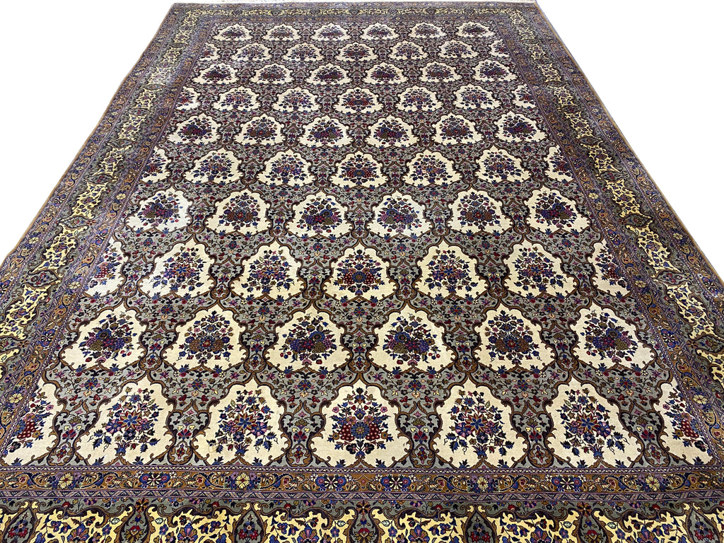 10.11 x 16.8 Fine Persis Qom Rug Quality Kork Wool Amazing Rug #F-6856
