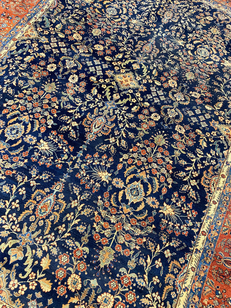 9.8 x 12.10 Antique Persian Sarouk Feraghan Rug #F-6857