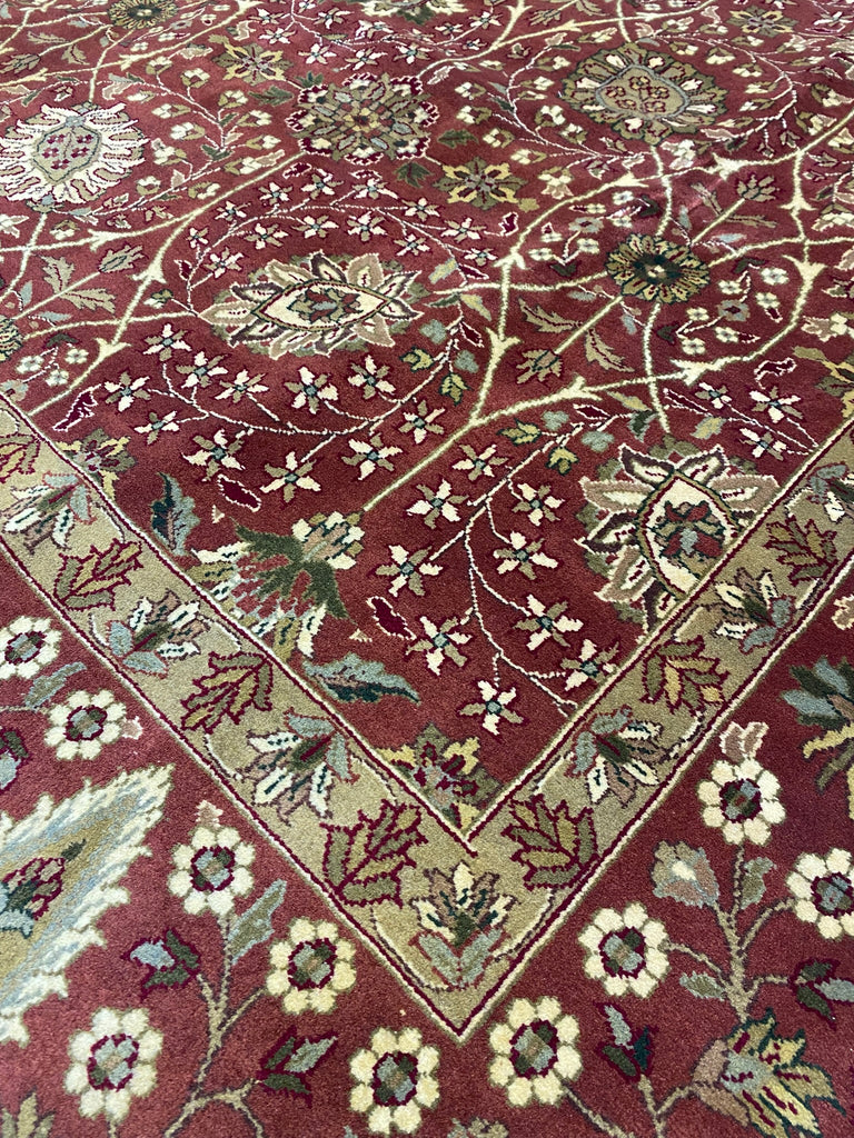 9 x 12 Quality Wool Handmade Rug  RUST #F-6858