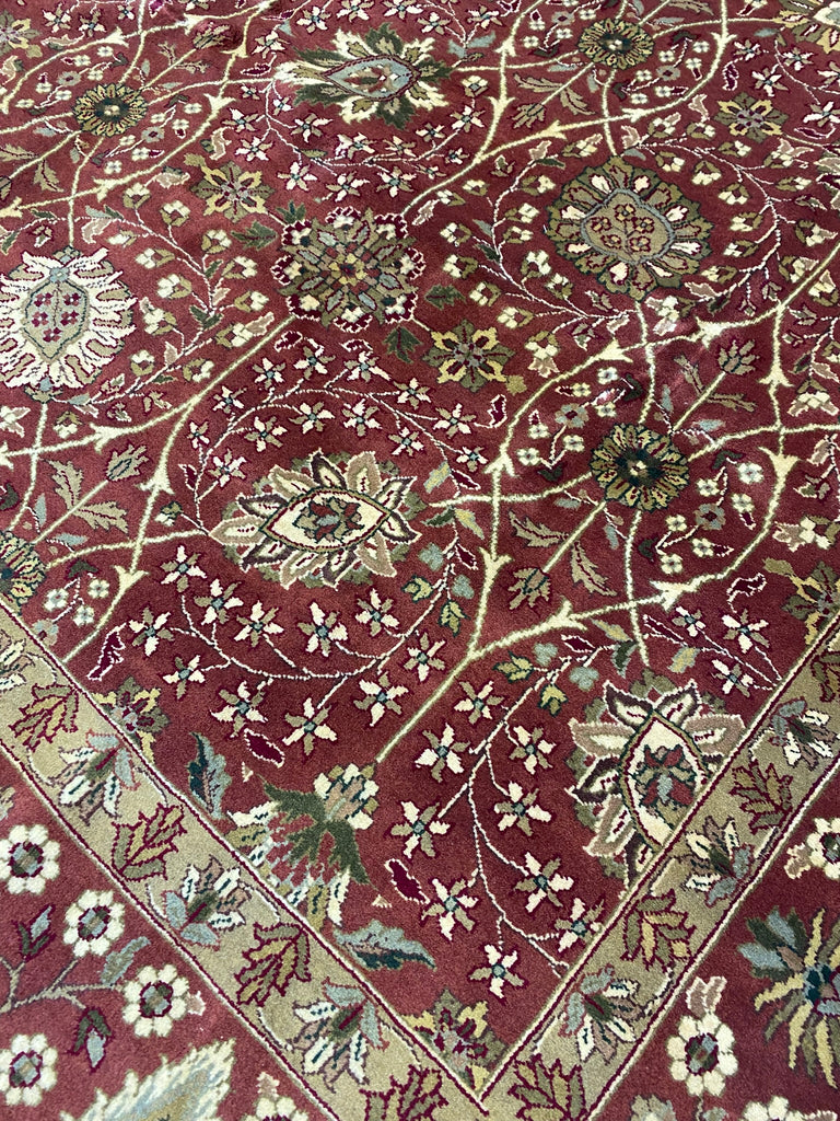 9 x 12 Quality Wool Handmade Rug  RUST #F-6858