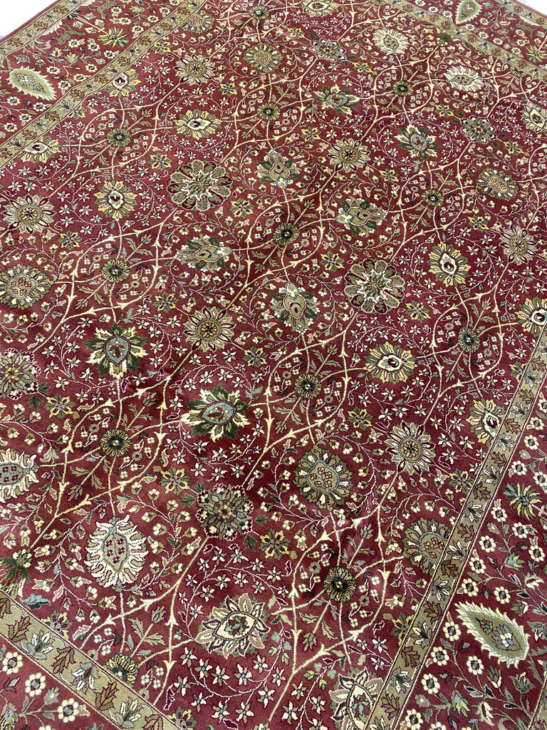 9 x 12 Quality Wool Handmade Rug  RUST #F-6858