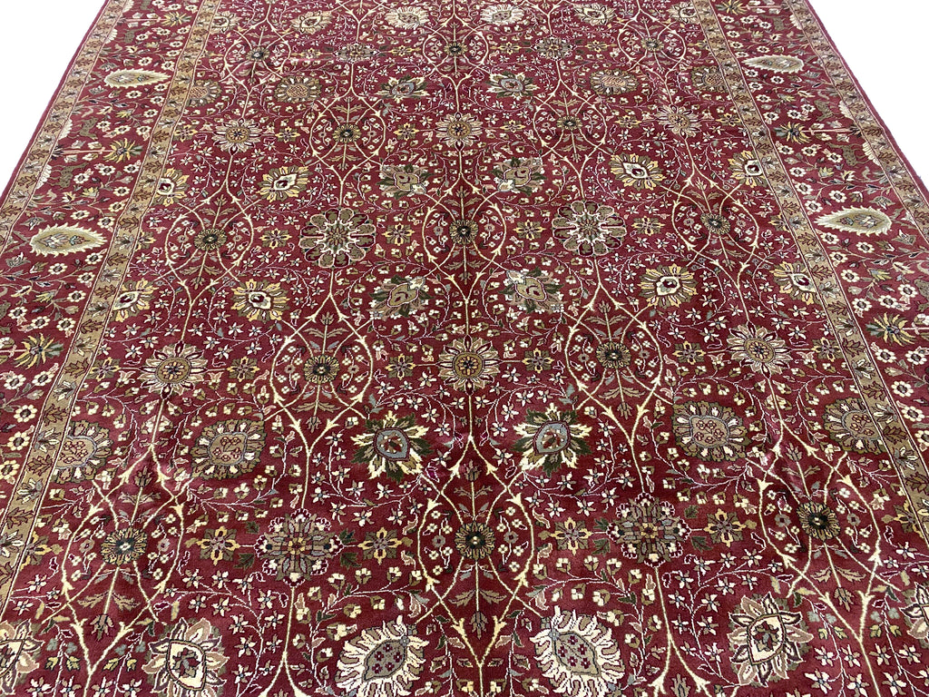 9 x 12 Quality Wool Handmade Rug  RUST #F-6858