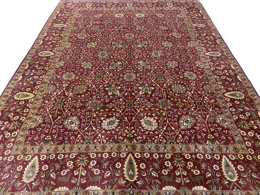 9 x 12 Quality Wool Handmade Rug  RUST #F-6858