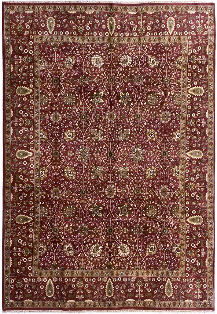 9 x 12 Quality Wool Handmade Rug  RUST #F-6858