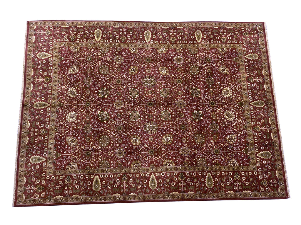 9 x 12 Quality Wool Handmade Rug  RUST #F-6858