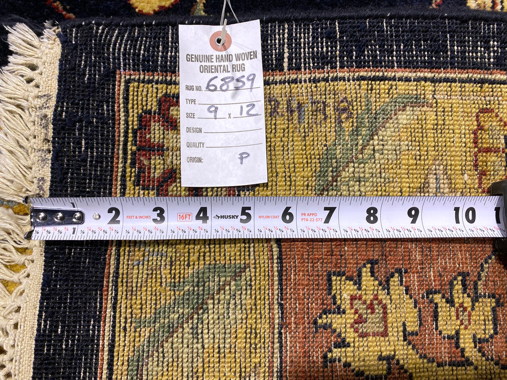 9 x 12 Quality Wool Handmade Jaipour Rug ROYAL BLUE #F-6859