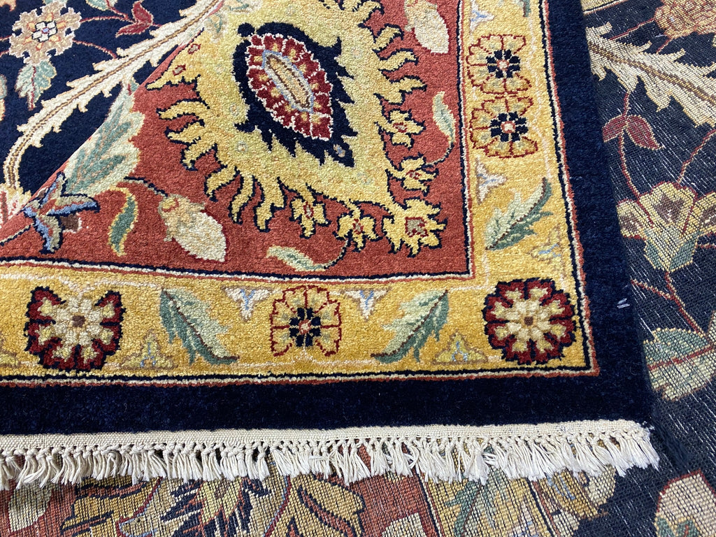 9 x 12 Quality Wool Handmade Jaipour Rug ROYAL BLUE #F-6859