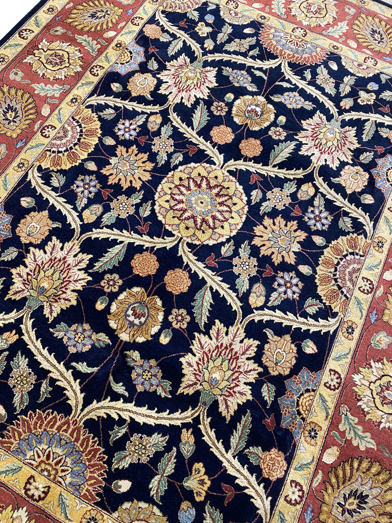 9 x 12 Quality Wool Handmade Jaipour Rug ROYAL BLUE #F-6859